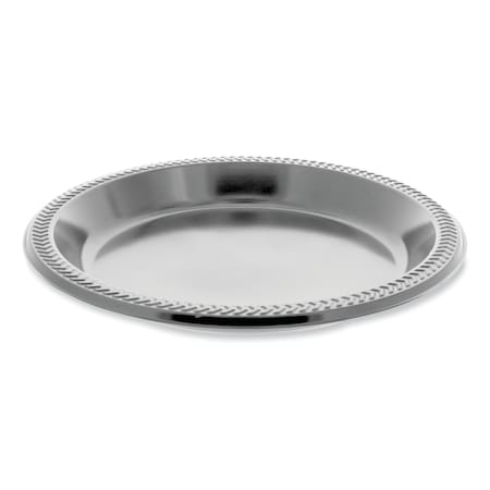 Meadoware Impact Plastic Dinnerware, Plate, 10.25 Dia, Black, PK500, 500PK